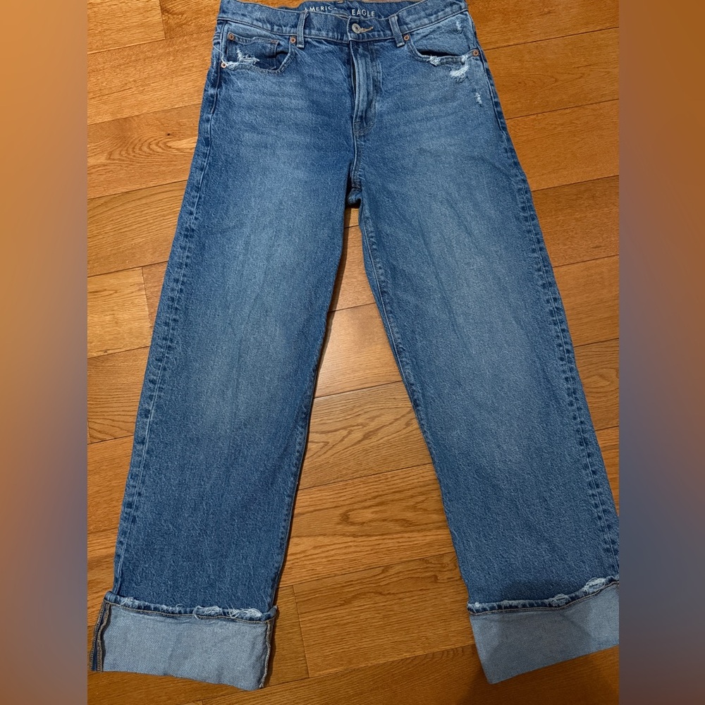 American Eagle Outfitters Stovepipe Cuffed Jeans